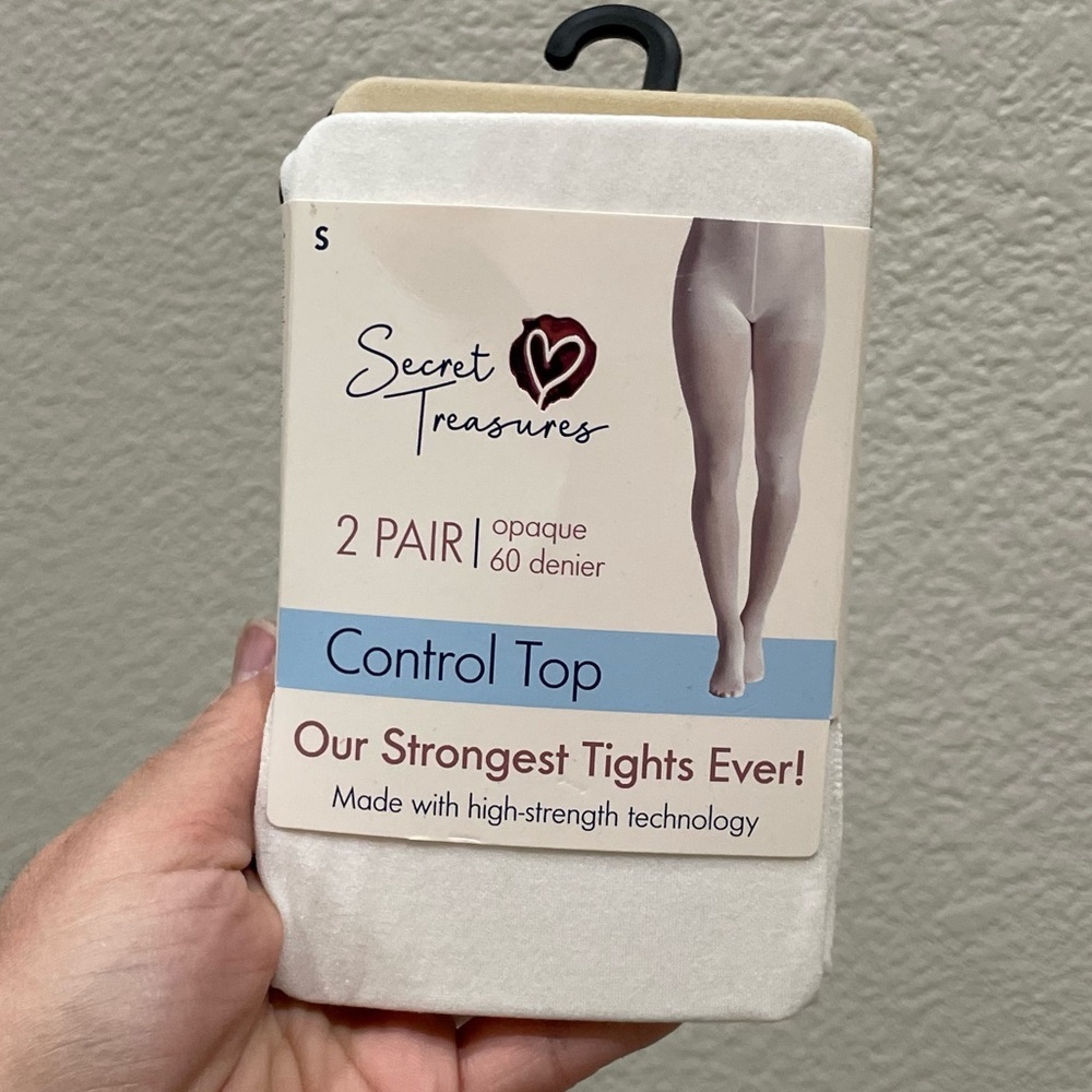 Secret Treasures Control Top Opaque Tights Small